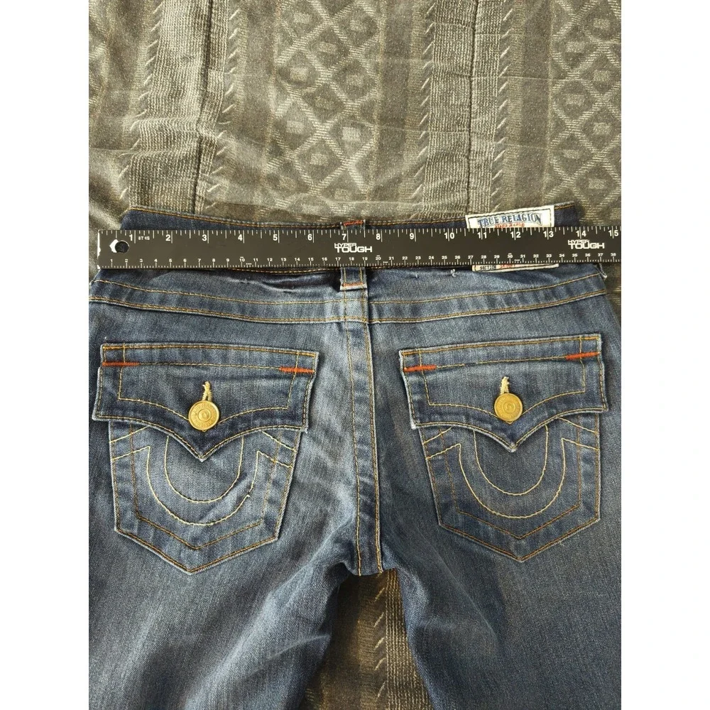 True Religion Skinny Jeans Womens Blue‎ Flap Pocket Stretch Denim Y2K